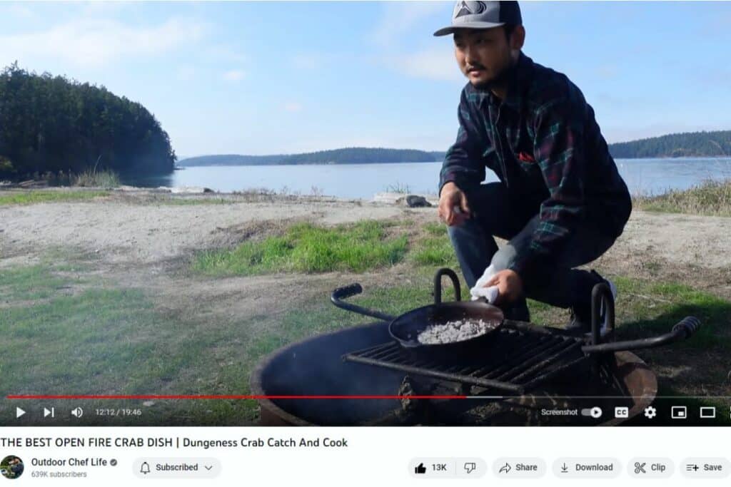cooking at odlin county park lopez island 